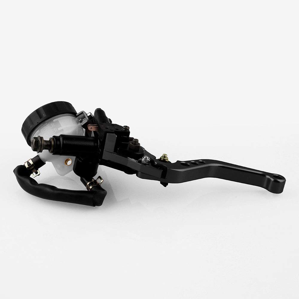 Motorrad-Kupplungsbremshebel, 7/8 "22 mm einstellbare Hupenkupplung mit Hydraulikpumpe, universelle CNC-Aluminium-Lenkerbremse, für Honda Suzuki Kawasaki Yamaha D10 (Nero)