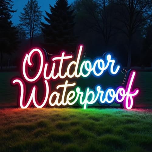 Large Outdoor Waterproof Neon Sign, Dimmable Custom Outdoor Led Sign Waterproof Ip67 For Wall Decor, Personalized Waterproof Light Up Sign For Patio Backyard Pool Business Salon Backdrop Party Restaurant