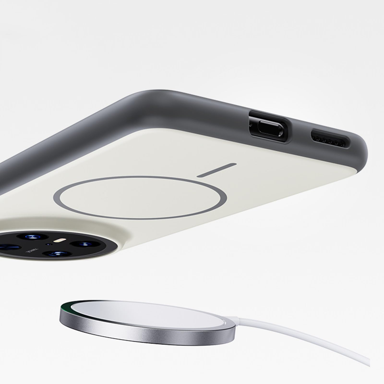 Magnetisch Hülle für Huawei Mate 80 ProMax/80 Pro/80, Dünne Gefrostet rutschfeste Schutzhülle Unterstützt Drahtlose Aufladung Handyhülle,Schwarz,8