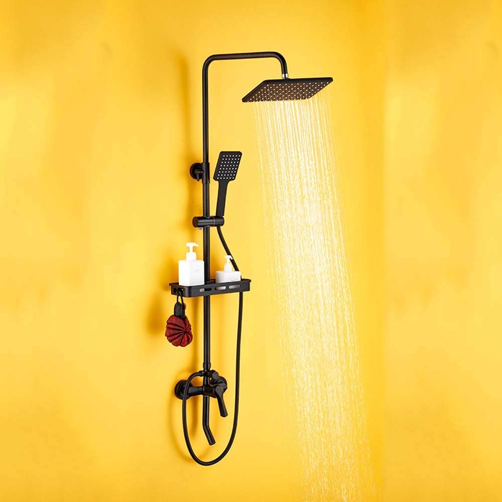 Ensemble de douche domestique noir pour salle de bain moderne