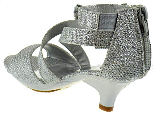 Belle Marie Ponce 10 Little Girls Glitter Rhinestone Heeled Dress Sandals3