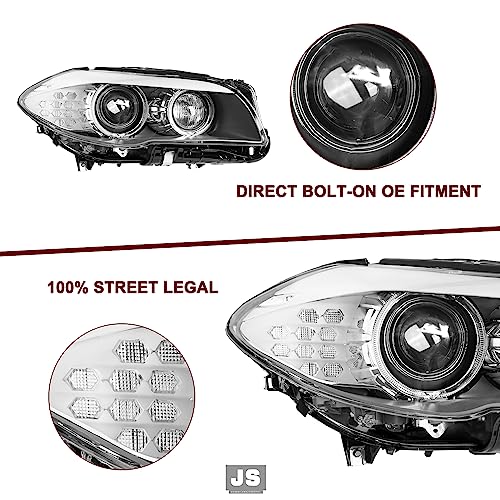 JSBOYAT HID/Xenon w/AFS Type Fit for 2011-2013 BMW 5 Series F10 F18 528i 535i 550i M5 Headlight Assembly Replacement OE Style Projector Factory Headlamp Right Passenger Side - Image 6