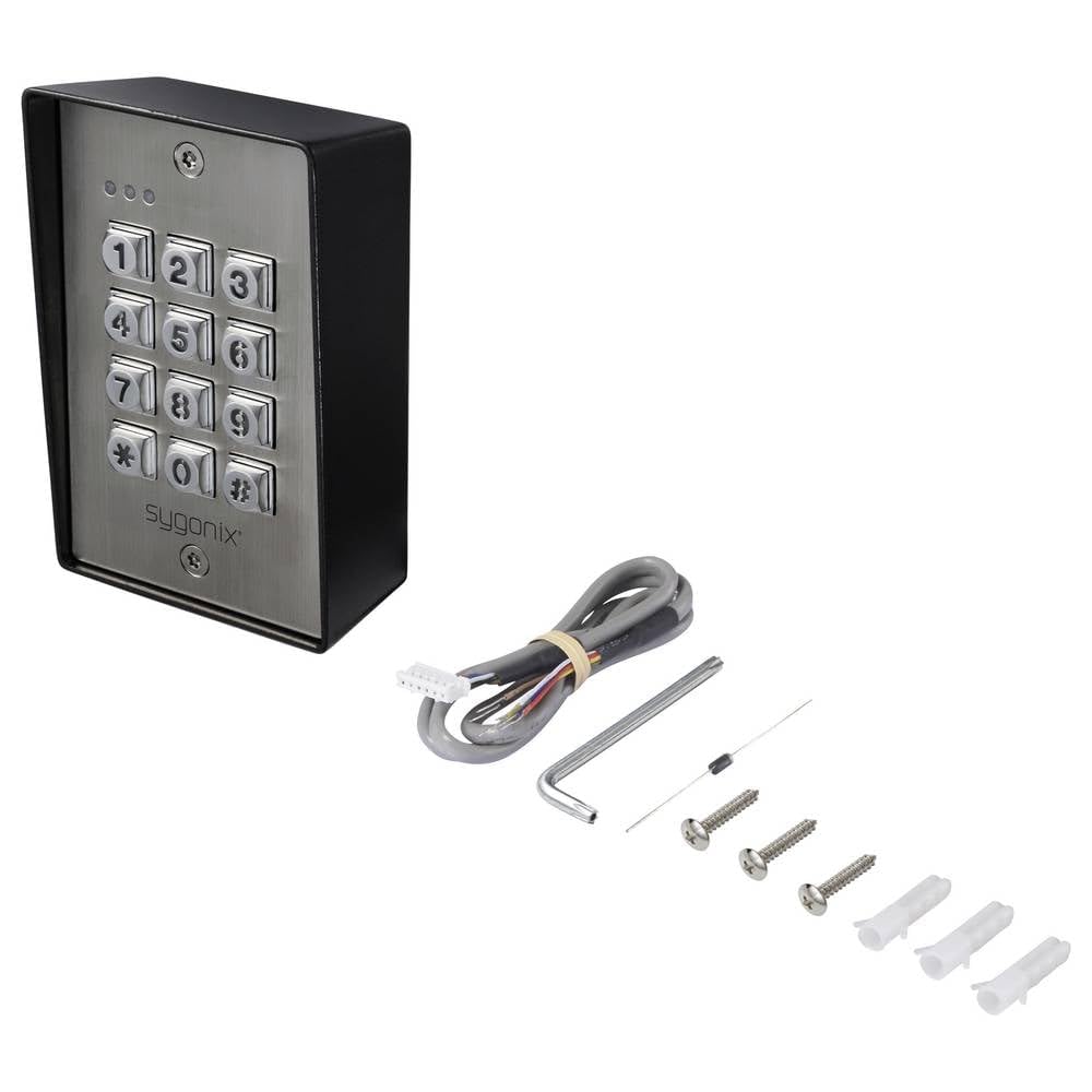 Sygonix SY-6888064 Codeschloss Oberflächenmontage 12 V DC/AC, 24 V DC/AC IP65 mit beleuchteter Tastatur
