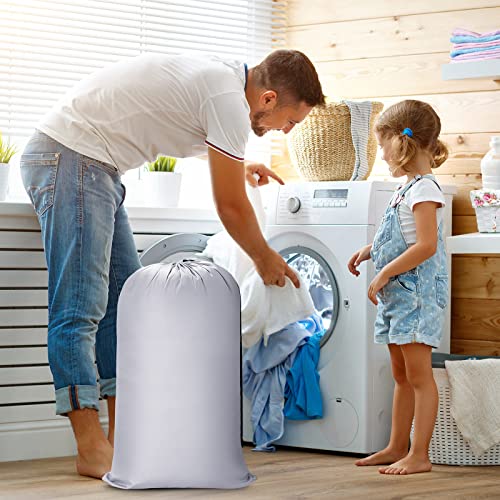 6 Pcs 43 X 55 Inch Extra Large Laundry Bag Washable Travel Laundry Bags With Drawstring Lock Closure Heavy Duty Bags For Dirty Clothes Camping Tent Blankets Yarn Fabric Storage, Assorted Colors #TOP6