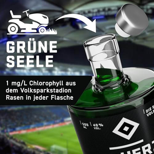 HERZRASEN 0,5L Vodka HSV Edition mild & vollmundig - 40% Vol. Hochwertige Spirituose für HSV & Hamburg Fans - Edler deutscher Vodka
