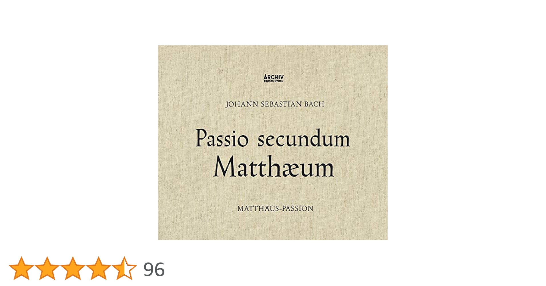 SACDシングルレイヤー バッハ:マタイ受難曲 リヒター/ミュンヘン・バッハo マタイ受難曲 カール・リヒター＆ミュンヘン・バッハ管弦楽団