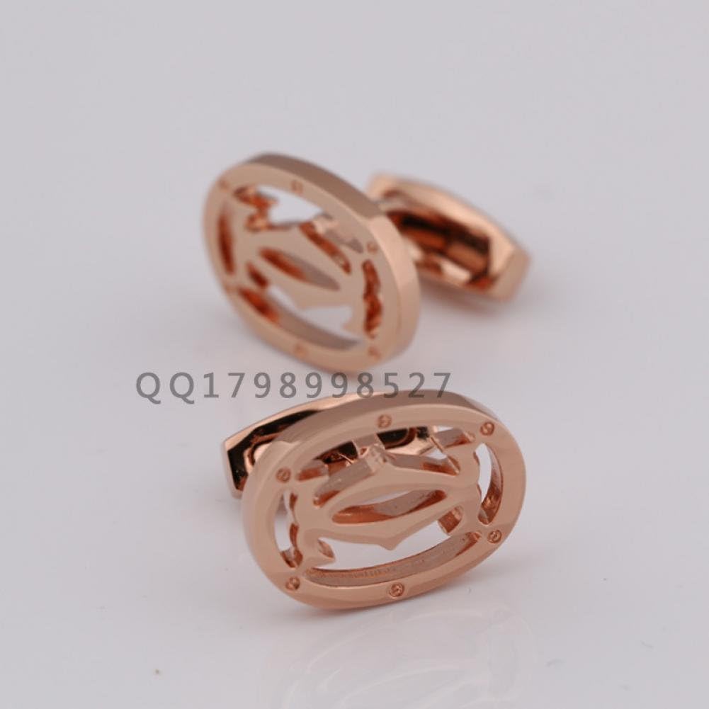 JuliesDeal Classic oval cufflinks super cheap price of plated Rose Gold