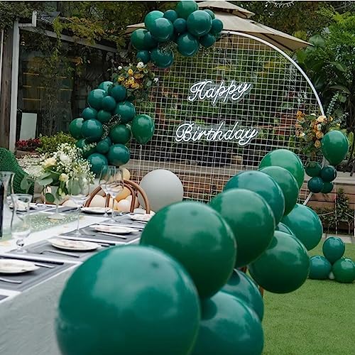 Image of 412pcs Dark Green Balloons 18 12 10 5 Inch Dark Green Balloon Garland Arch Kit Different Sizes Matte Latex Balloons for Baby Shower Green Theme Birthday Summer Jungle Forest Party Decoration