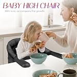 Hook on High Chair,Portable Foldable High Chair for Babies 6-36 Months,Includes Storage Bag(Black)