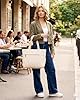 szyanlai Corduroy Tote Bags for Women Large Tote Bag with Zipper Shoulder Bags Handbags for College School Work Shopping Travel (Beige, L) #2