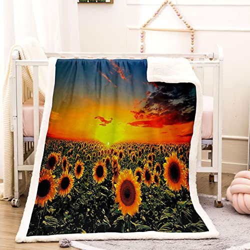 Couverture tournesol flanelle 3D de qualité supérieure douce et durable
