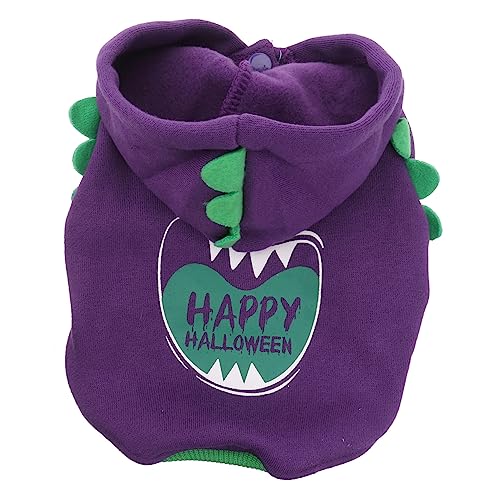 Totority 1 Pieza Ropa para Mascotas Vestido De Perro Disfraces De Perros Chaqueta Acolchada para Perros Disfraz De Mascota Víspera De Todos Pequeño Trajes Felpa Poliéster Púrpura