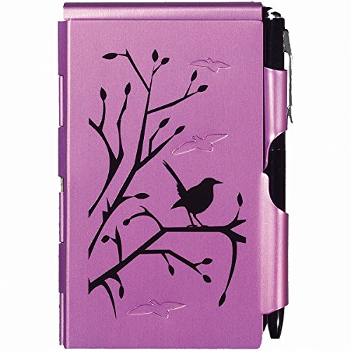 Wellspring Plum Wren Notepad for Note Taking, Pocket Notebook Journal with Pen Holder, Small Notepad for Daily Jotting, Notebook Journal for Work, Mini Notepad for Daily Journal and Lists