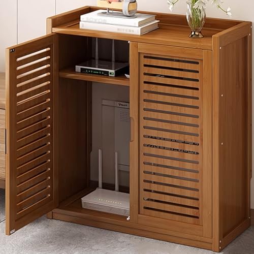 YHWKGZ Mueble organizador for router wifi, armario independiente, caja decorativa de suelo for router, caja oculta for la organización del hogar y la oficina(66cm/25.9in)
