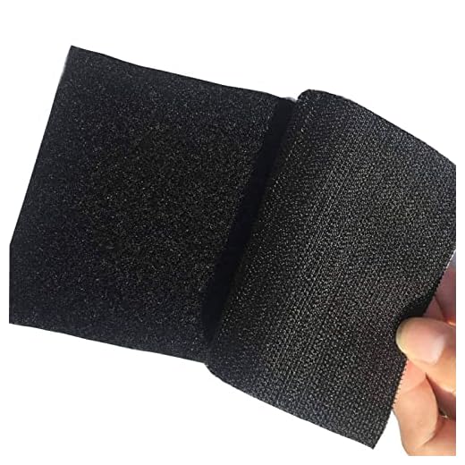 4-Pack 4x6 inch Upgrade Self Adhesive Hook Loop Tape Strips Double-Side Mounting Sticky Fastener Backing Tape Waterproof Sew On for Indoor Outdoor Home School Office Use