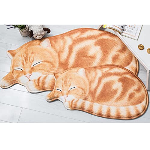 Tokzon 3D Cat Shaped Accent Rugs, Cartoon Cat Doormats, Cat Print Rugs, Animal Shaped Rugs, Cute Kitchen Mat, For Kitchen, Floor Home, Office, Sink, Laundry-H||15.7×29.9 In #TOP2