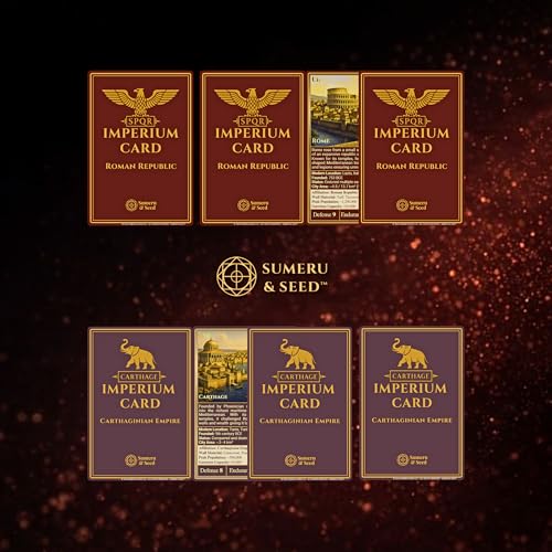 Image of Sumeru & Seed Imperium Cards - Historical Strategy Card System - The Second Punic War Core Set - Rome vs Carthage - Sandbox Tabletop Experience