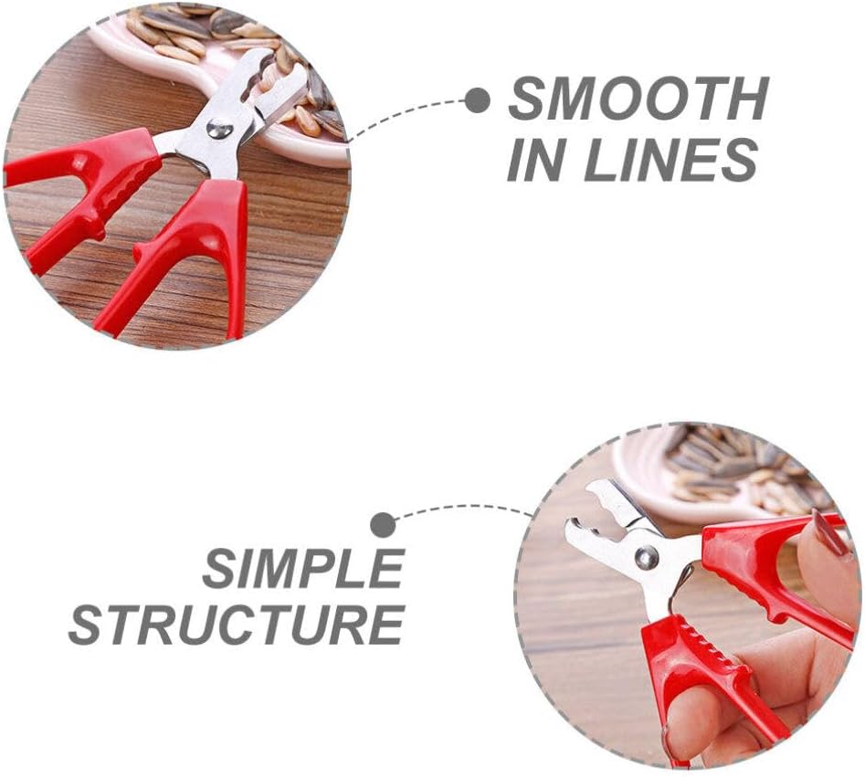 ABOOFAN 2pcs Nut Sheller Nut Crackers Stainless Steel Melon Sunflower Plier Scissor Opener Walnut Pine Sheller Sunflower Peeling Tools Kitchen Utensils Gadgets