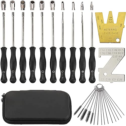 Puthernm Kit de Herramientas de Ajuste de Carburador para Motores de 2 Ciclos, Herramienta de Ajuste de Carburador para Motosierra Desbrozadora Recortadora