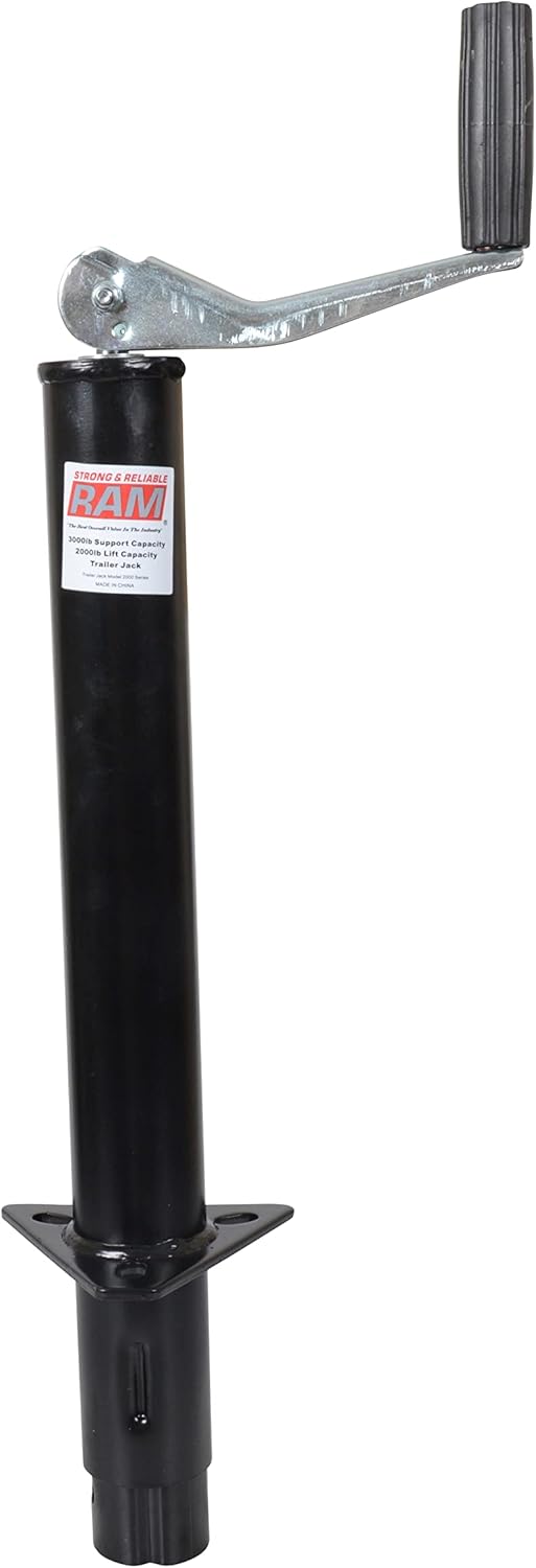 RAM 2,000-Lbs Top Wind A-Frame Jack 14" Lift Jack Tw A-Frm 2K Blk 5 Bracket 14Lift - 5Brkt -20Hght