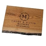 Rustic Oak Cutting Board Personalised Live Edge Solid Oak Chopping Board or Cheese Board Couples Gift for Wedding Engagement Anniversary Unique Mum Gift James Martin Style Chopping Board (40cm)