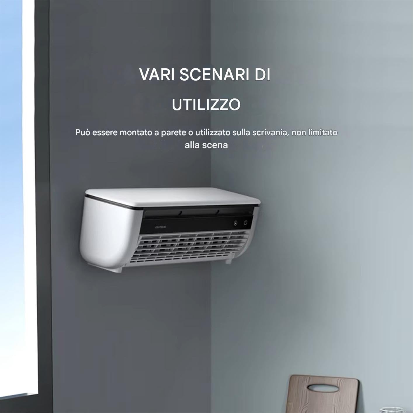 Ventilateur portable, refroidisseur de chargement sans fil, brise réglable, appareil de refroidissement personnel compact pour maison, cuisine, dortoir, voyage, camping-car, gym, camping