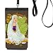 Eighteen Arhats Illustration Pattern Phone Wallet Purse Hanging Mobile Pouch Black Pocket