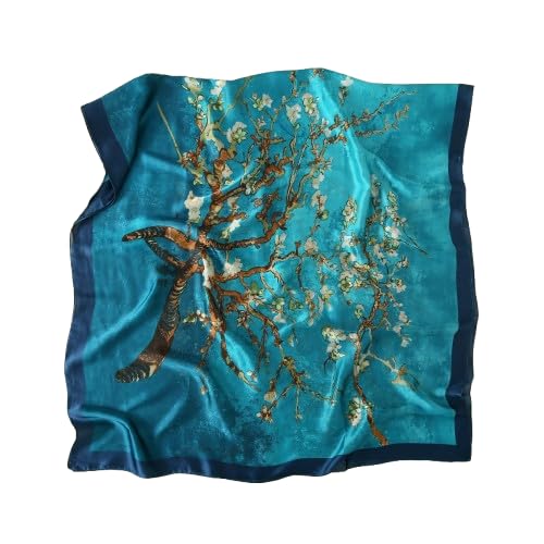 Image of MALINA Women's Polyester Silk Satin Stole Scarf - Soft Lightweight Fashion Wrap, Elegant Floral & Gradient Design, summer stole,Scarf For Women,Premium Stole,Large Size 180x90 cm'