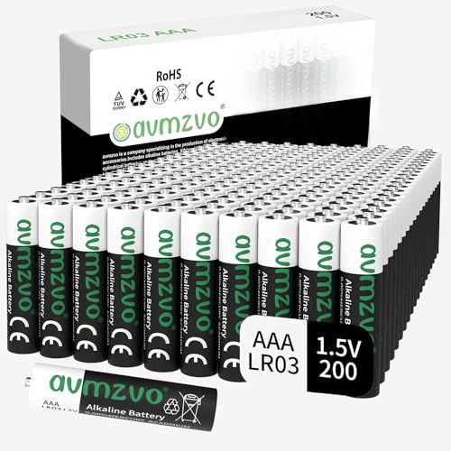 Pilas AAA LR03 de potencia duradera y rendimiento potente alcalinas 1,5V x200
