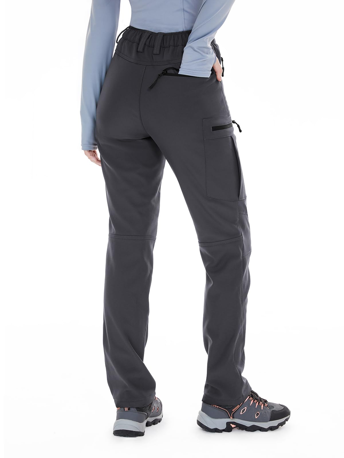 Wespornow Pantalones de senderismo para mujer, impermeables, para exteriores, térmicos, resistentes al viento, cálidos, para esquí, camping, deportes de perro y deportes de invierno