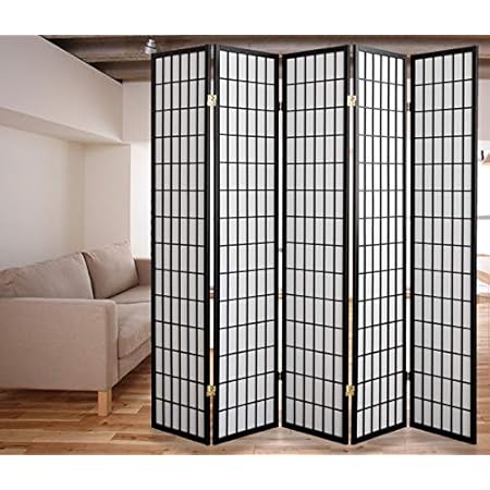 Amazon オシャレに空間を区切って違った印象に エアコンの風避けにも 会社 オフィス 事務所にも スクリーン 5面 不織布 おしゃれ 新品アウトレット Rcp 衝立 パーティション 和風 屏風 ついたて 折りたたみ 間仕切り パーテーション 和風 ハイタイプ 障子 5連
