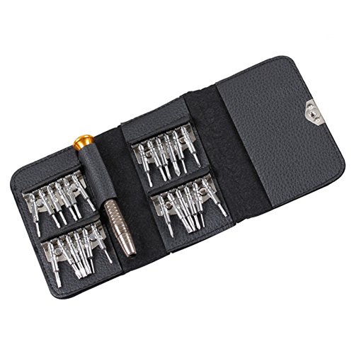 25 en 1 Précision Tournevis Ensemble, HLHome Ouverture Tool kit Portable Notebook Réparation Réparation Outils Lunettes Tournevis Torx Enlèvement Avec Sac Noir Cover