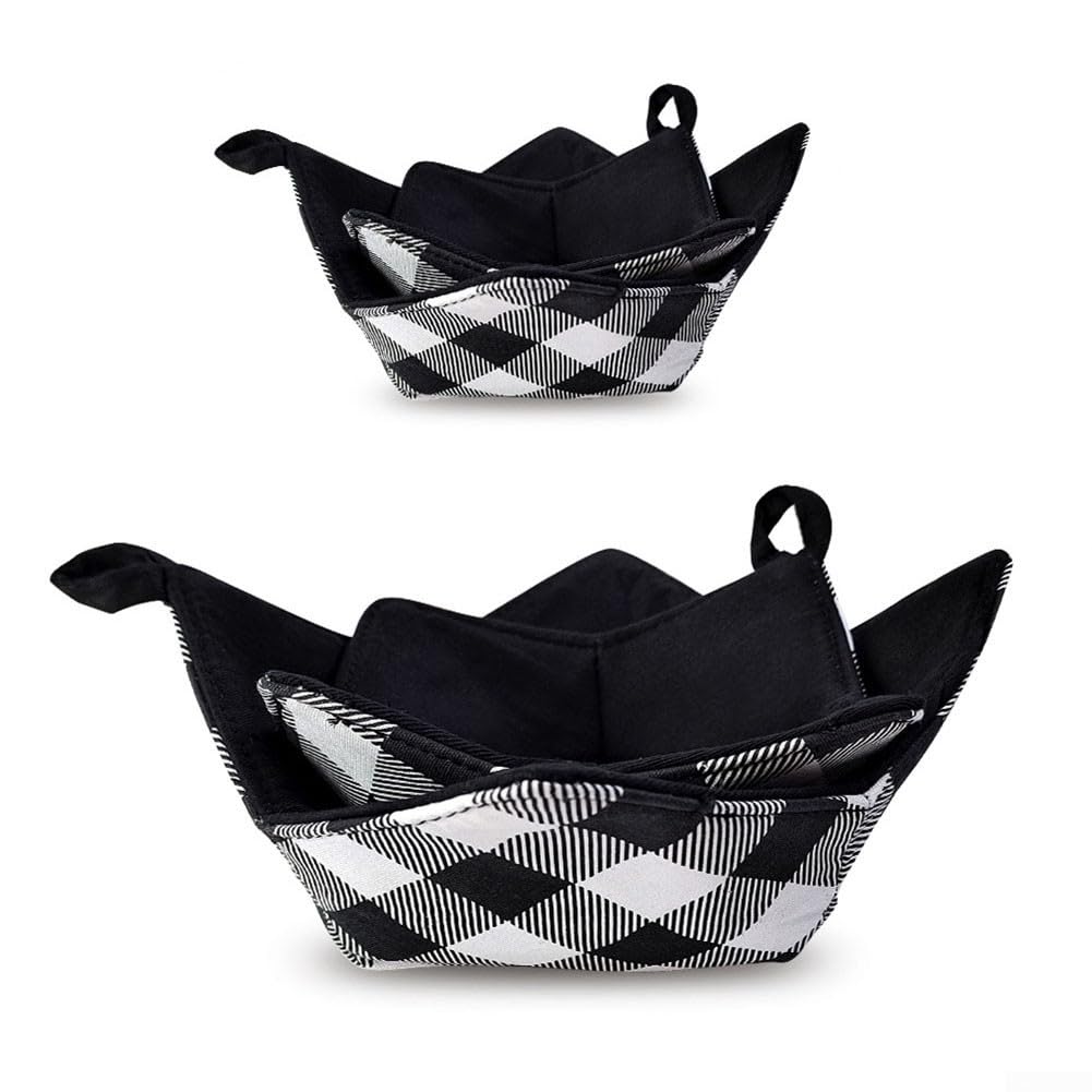 Microwave Bowl Cozy Holder, Polyester Microwave Bowl Hugger, Bowl Hot for PADS Heat Resistant Bowl Potholders(S+L)