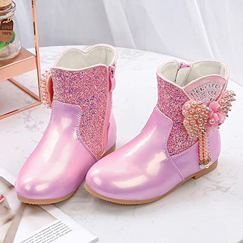 Children Short Boots Winter Plush Cotton Boots High Heel Boots Princess Boots Dress Shoes for Girls3