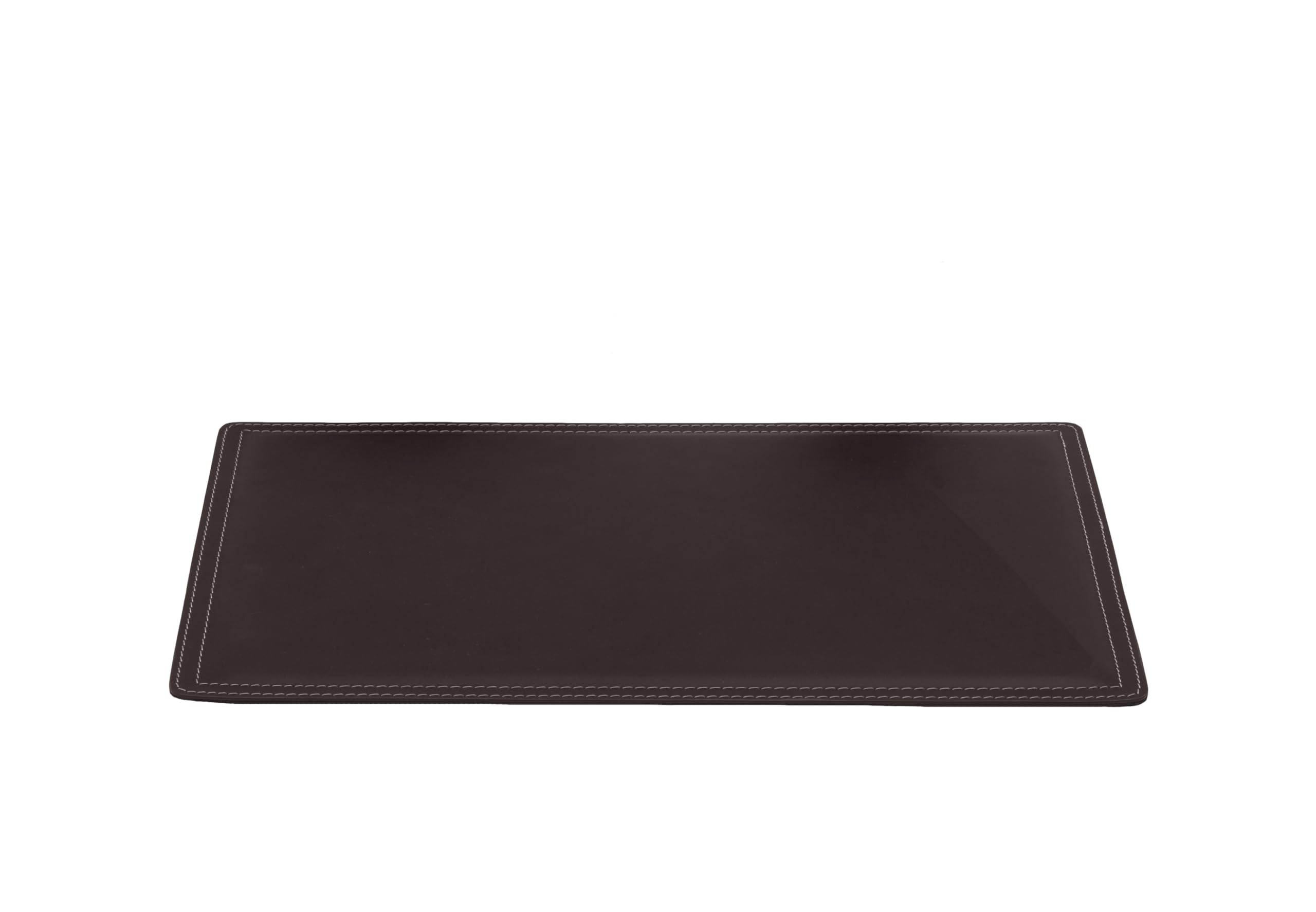 LIMAC Design ASCANIO ensemble d'accessoires de bureau en cuir, ensemble de bureau design, Moderne Sous-main, Porte-stylo en cuir, antidérapant, Fabriqué en Italie. (Marron Foncé, Sous-Main)