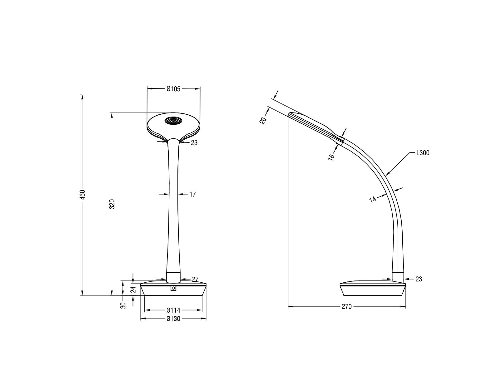 Reality R52721101 Cobra Lampada Tavolo, 1xSMD, 3 W LED, Bianco, 13x32x27 cm
