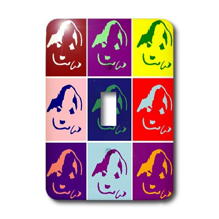 Placa interruptor de luz cachorros pop art 3dRose lsp_180638_1 decorativa