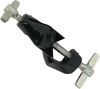 PUL FACTORY Boss Head Lab Clamp Holder, Black Coated, German Type Cross Clamp, Opening UP to 20mm Rod