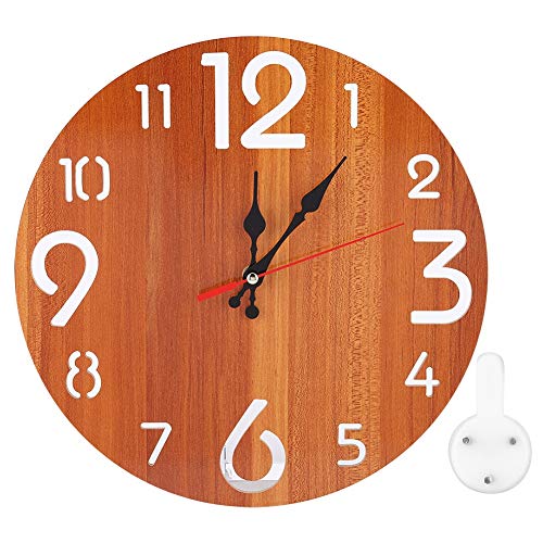 Belissy Forme Ronde Horloge Murale européenne rétro Style décoratif Hanging Horloge for Home Office Bar