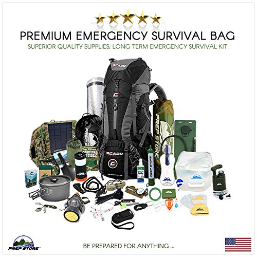 Prep Store Premium Emergency Survival Pack Survival Kit Bugout Bag Hurricane Emergency
