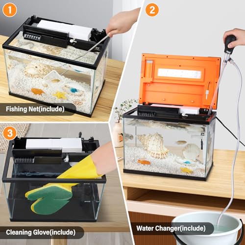 image for hygger Fish Tank Aquarium, 10 Gallon Glass Smart Betta Fish Tank Kit w