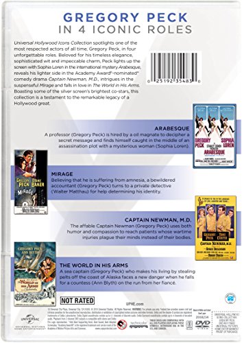 Universal Hollywood Icons Collection: Gregory Peck (Arabesque / Mirage / Captain Newman, M.D. / The World in His Arms) [DVD] image 4