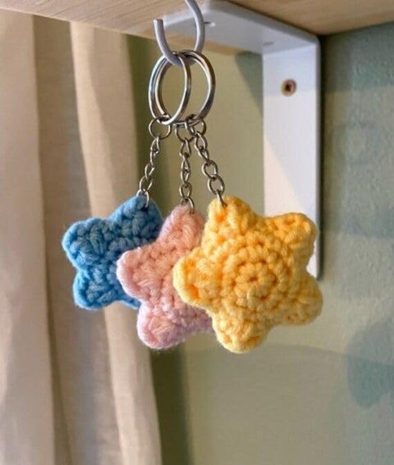 Crochet Star Keychain Set