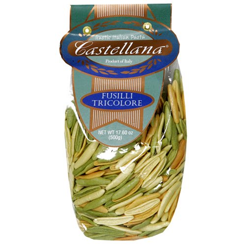 Castellana Tricolor Fusilli, 17.6-Ounce Bags (Pack of 12)