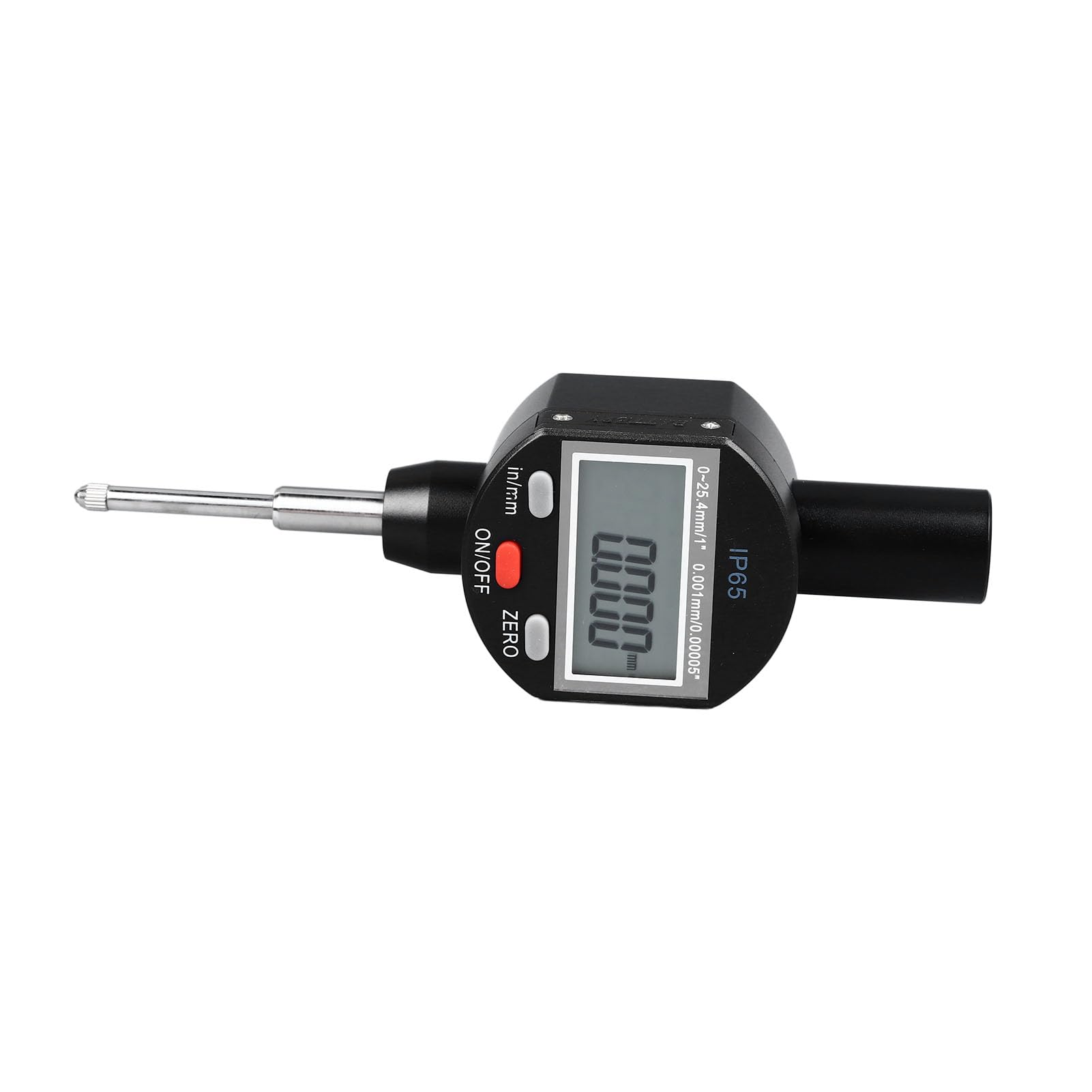 ViaGasaFamido Indicador de Cuadrante Pantalla Digital Indicador de Cuadrante de Rango de 0 a 25,4 Mm Resolución de 0,001 Mm Herramienta de Medición de Aleación de Aluminio para Maquinistas de