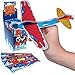 Produktbild JT Gleitflugzeuge Set - Der Klassiker für den Kindergeburtstag - Styropor-Flieger - einzeln verpackt - für Tombola Schultüte Mitgebsel Überraschung (12er Set Superhelden-Flieger)