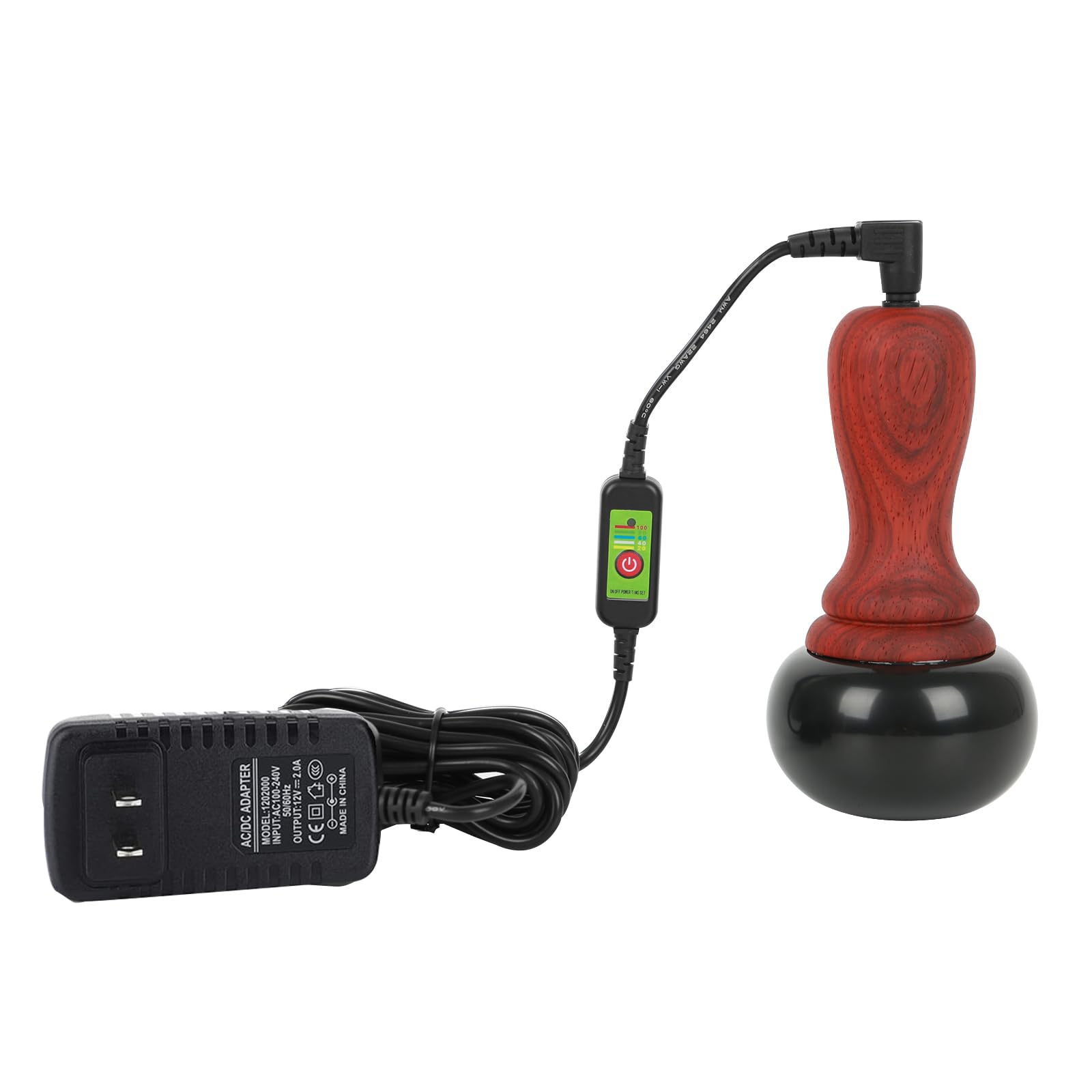 Appareil de Massage électrique à Pierres Chaudes,CEIEVER Appareil de Massage Gua Sha avec ContrôLe De La TempéRature à Cinq Vitesses Naturelle GuaSha pour massage, spa à la maison