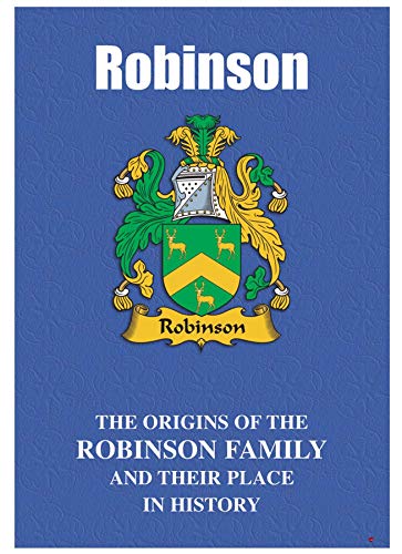 I LUV LTD Robinson Anglais Nom de Famille Livret D'histoire avec de Brefs Faits Historiques