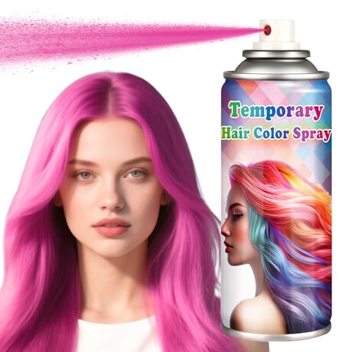 LZXLUKGIR Pink Hair Color Spray Temporary,Instant Vivid Hair Dye that Washes out in 1 Wash for...