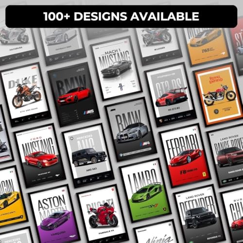 Image of Funk You Store Lamborghini Urus Poster | Framed Lamborghini A4 Sized (31 x 23 cm) | Car Posters for Wall, Gift for Boys, Supercar Frames | Car Poster (F 065)